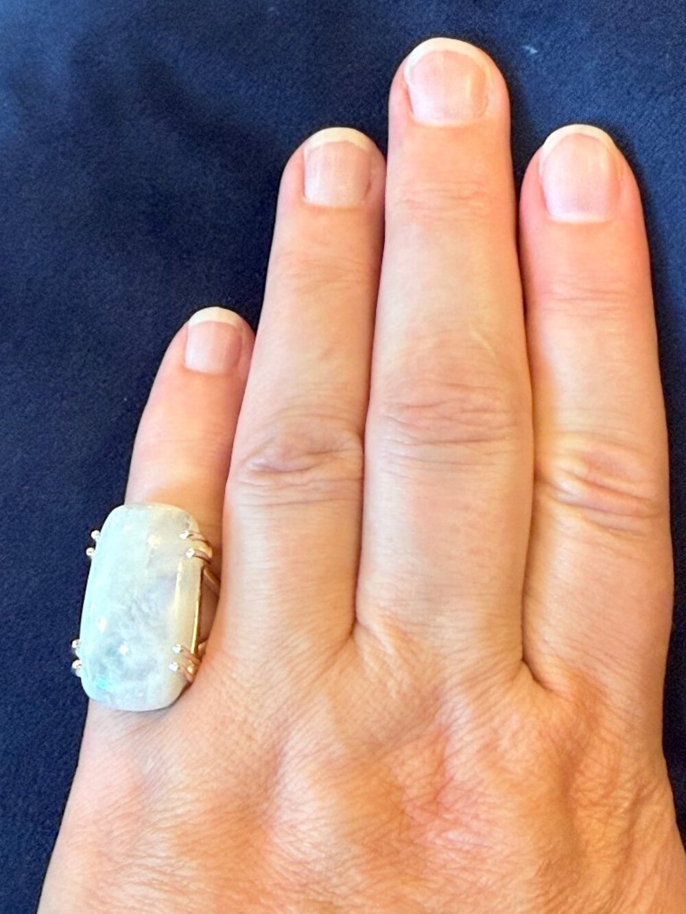 Moonstone Sterling Silver Cocktail Ring